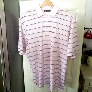 Oxford Golf Striped Short Sleeve Polo Shirt